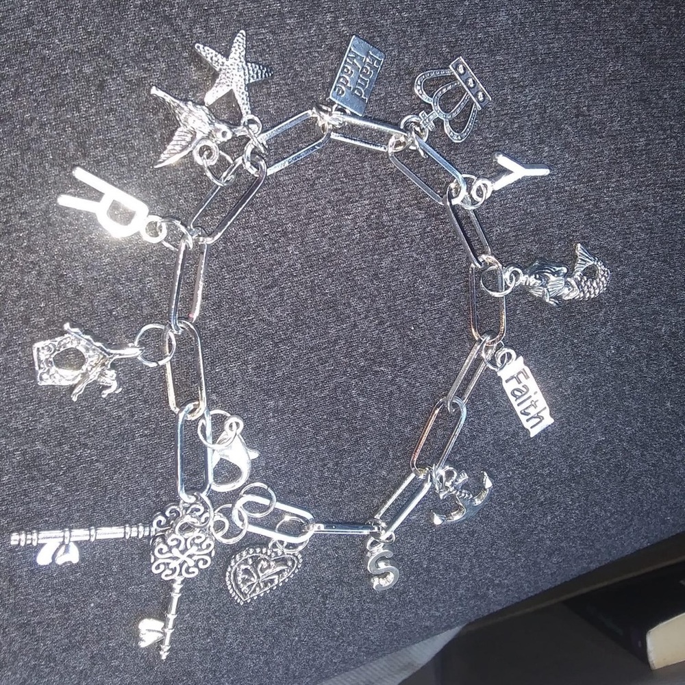 Sliver bracelets with charms